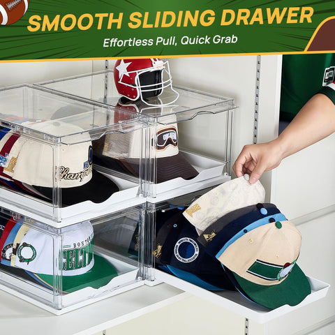 Vtopmart 2-pack hat storage keeping hats neatly organized on display.