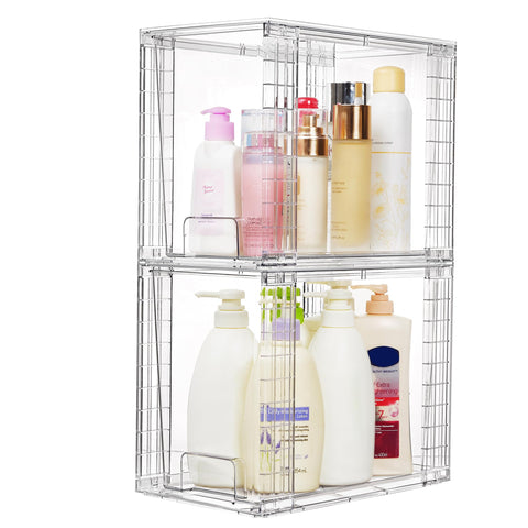 Vtopmart two-drawer unit shown assembled for space-saving storage.