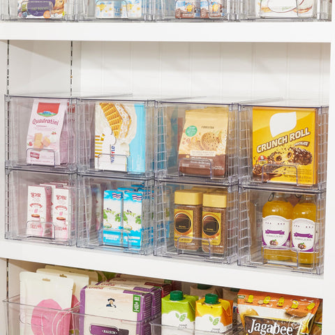 Vtopmart 4Pack clear view drawers help spot items at a glance.