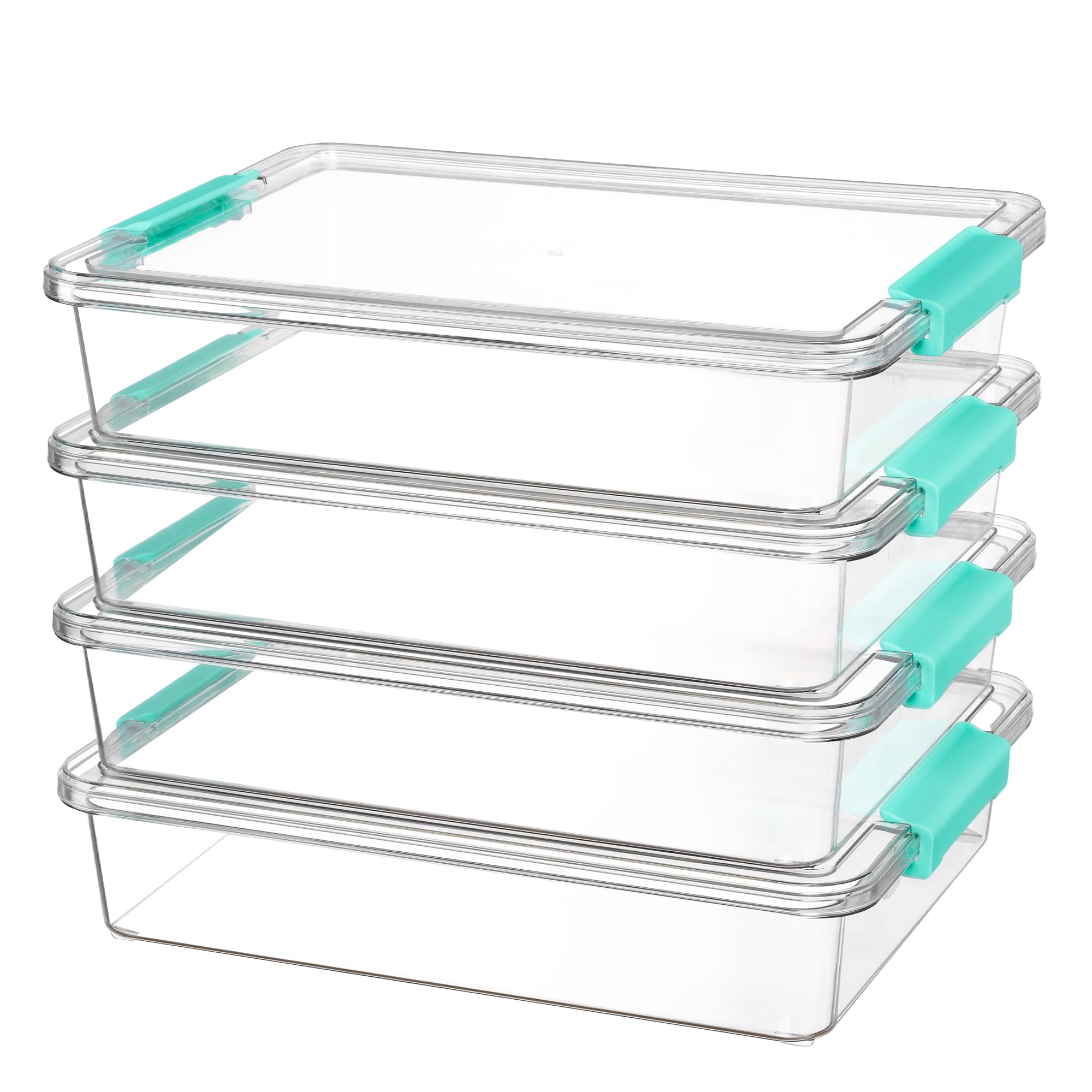 Vtopmart 6qt storage bin with lid offers clear visibility for quick item retrieval.