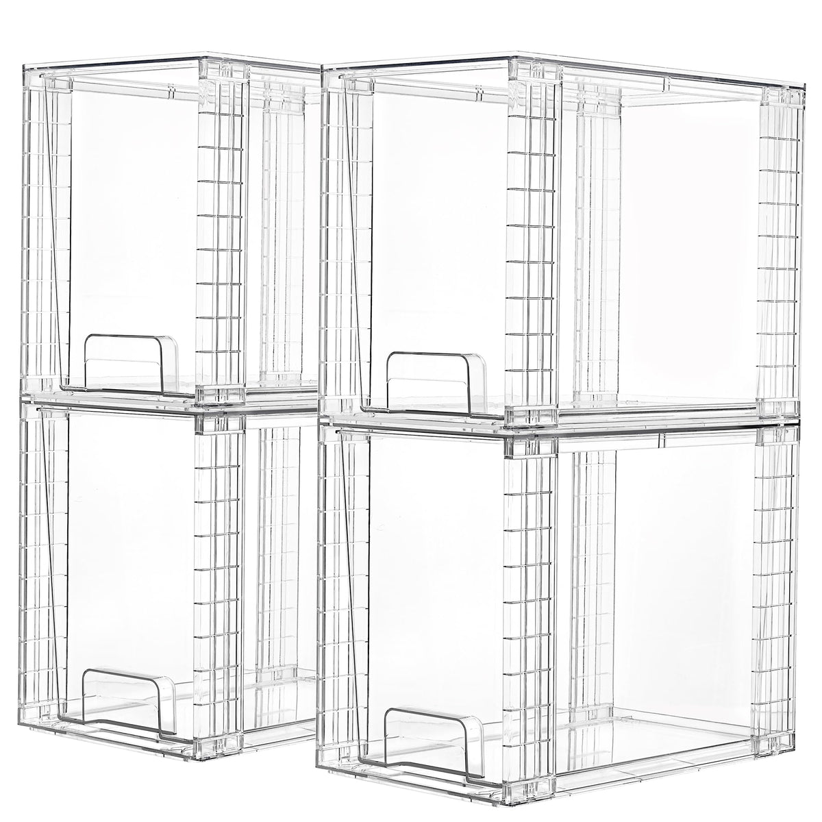 Vtopmart clear stackable drawers top view for organized skincare essentials