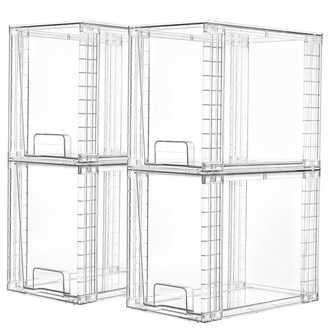 Vtopmart clear stackable drawers top view for organized skincare essentials