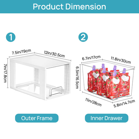Vtopmart clear acrylic drawers offer visible storage for quick access.
