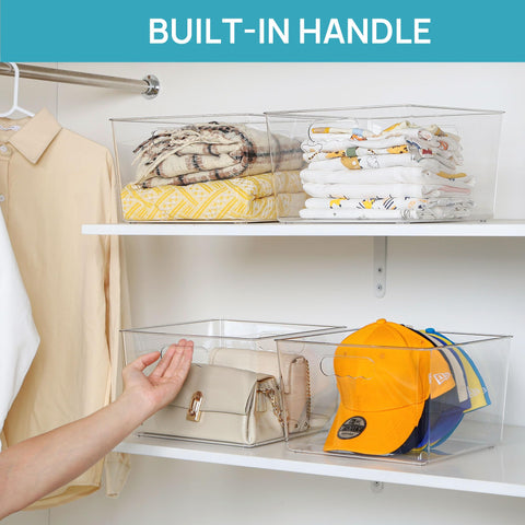 Vtopmart closet bin helps tidy wardrobe accessories with a neat footprint.
