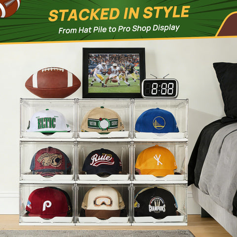Vtopmart closet organization hat box fits shelves and dressers smoothly.
