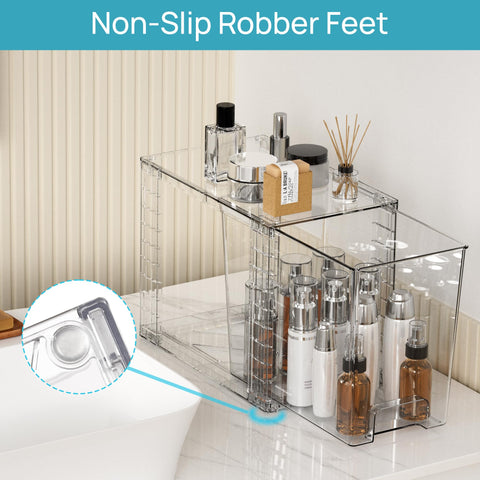 Vtopmart drawers with built-in handles for smooth pulling.