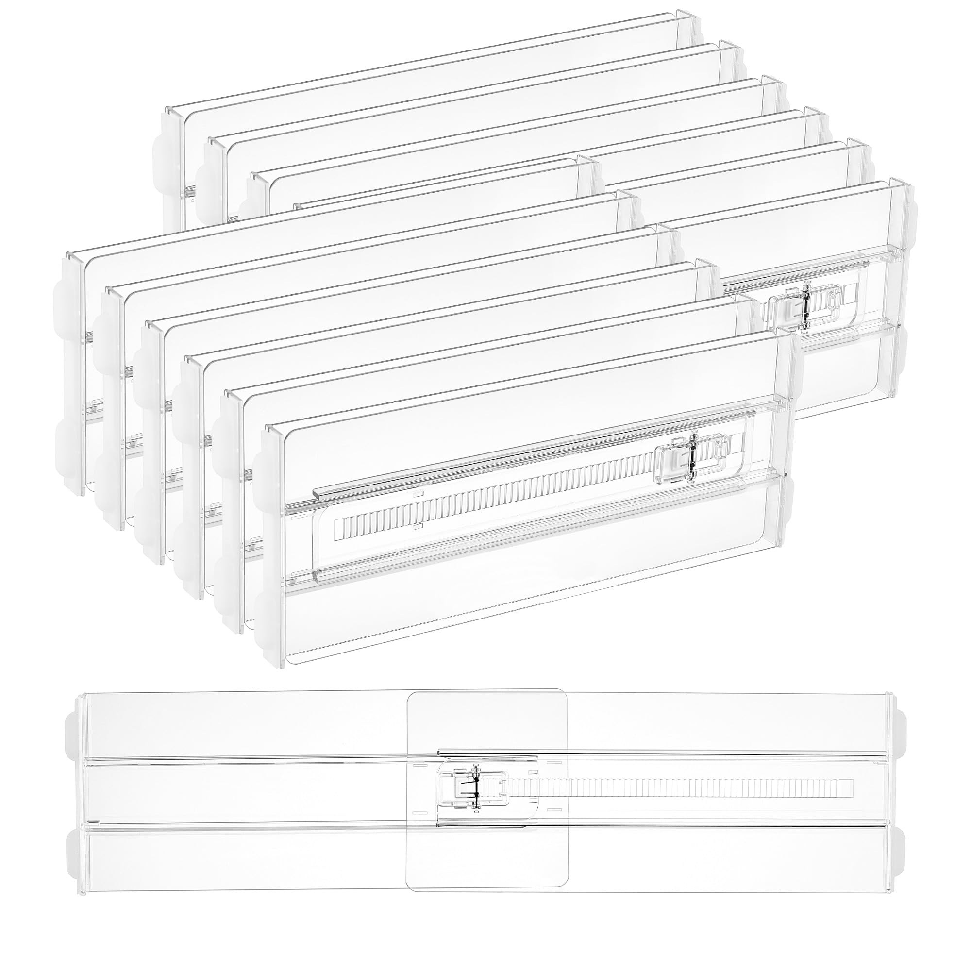 Vtopmart drawer divider 4 inch high creates neat clothing zones.