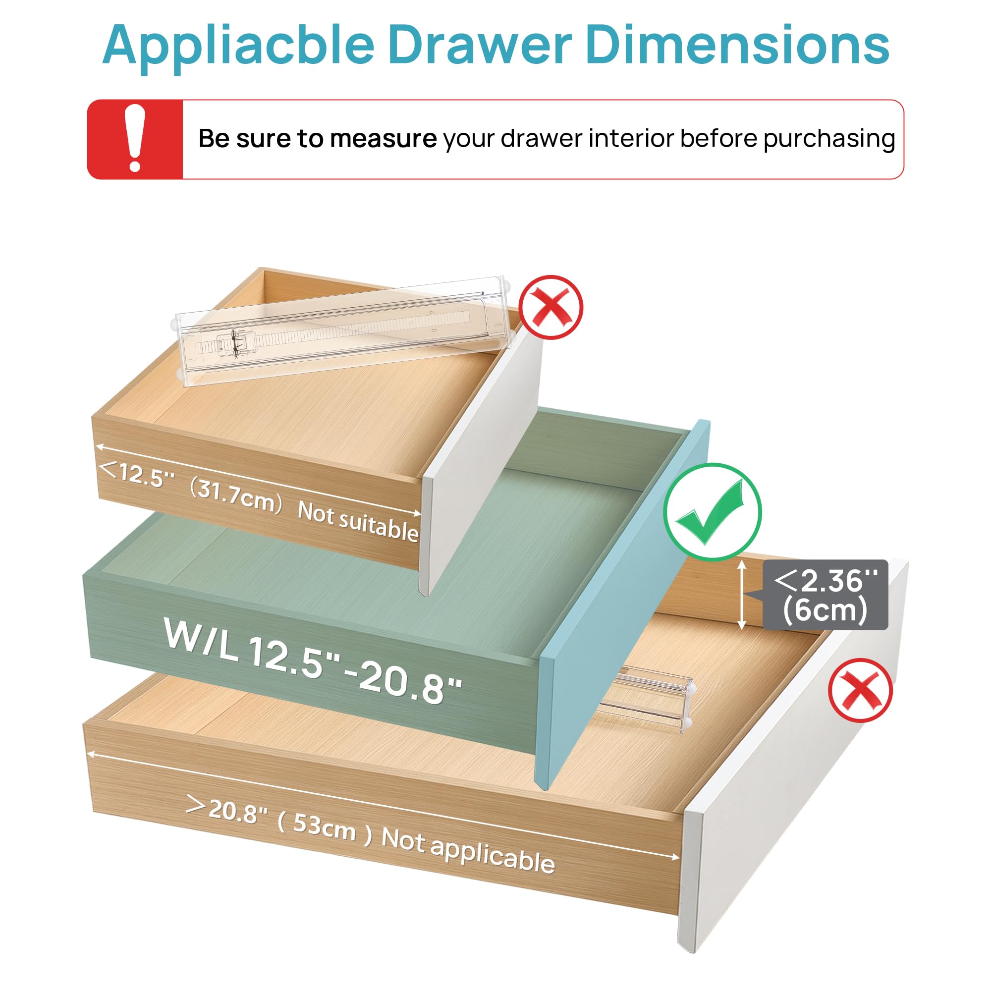 Vtopmart expandable drawer divider keeps flatware neatly segmented.