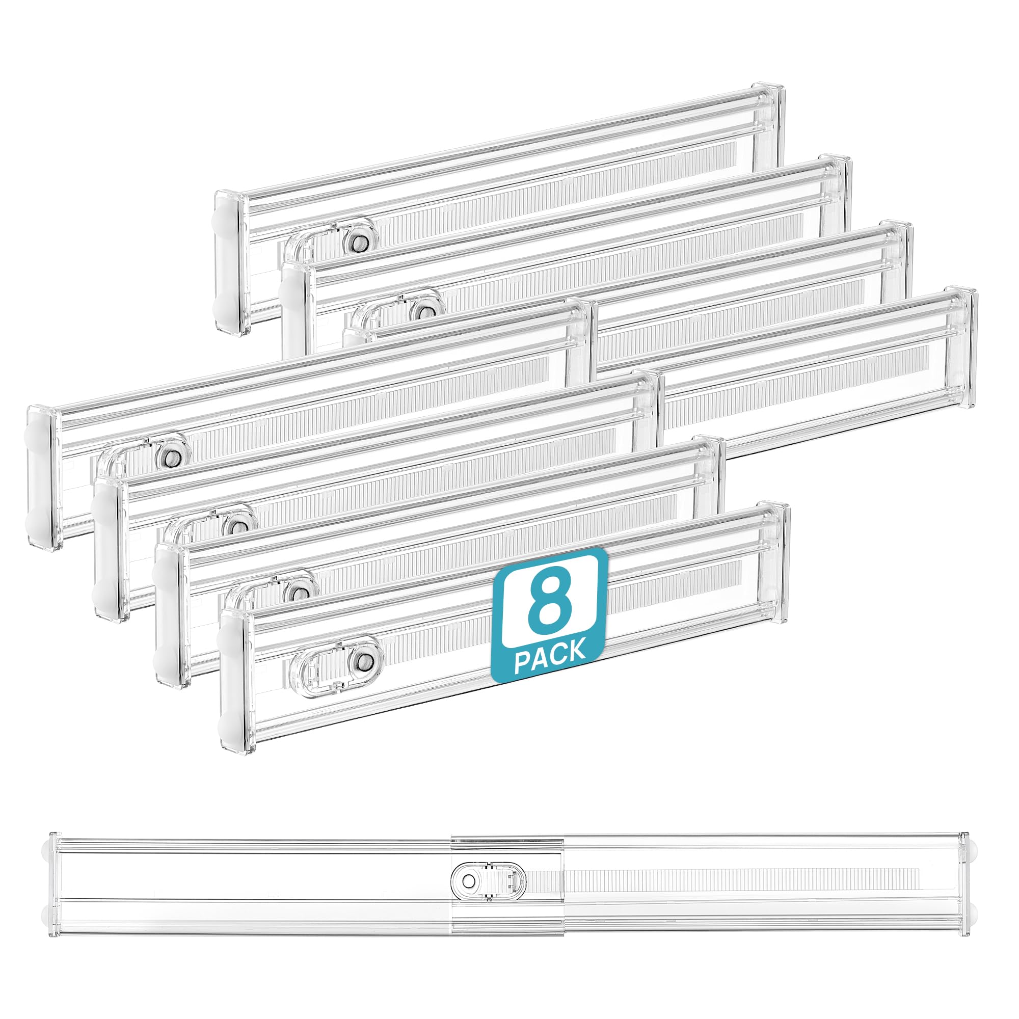 Vtopmart drawer divider extendable fits many drawers for improved organization.