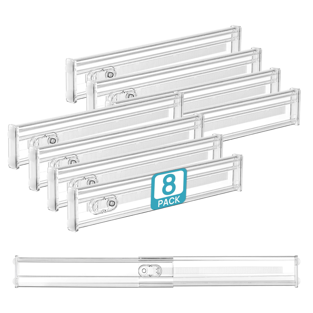 Vtopmart drawer divider extendable fits many drawers for improved organization.