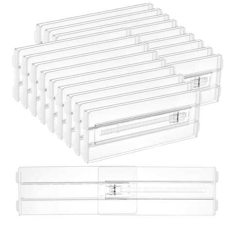 Vtopmart drawer divider extendable for customizable drawer width and organization.
