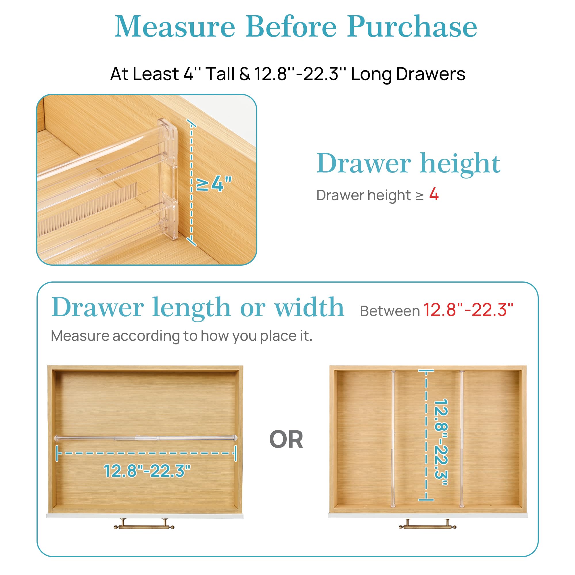 Vtopmart drawer divider with interlocking design for sturdy partitions.