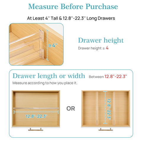 Vtopmart drawer divider with interlocking design for sturdy partitions.