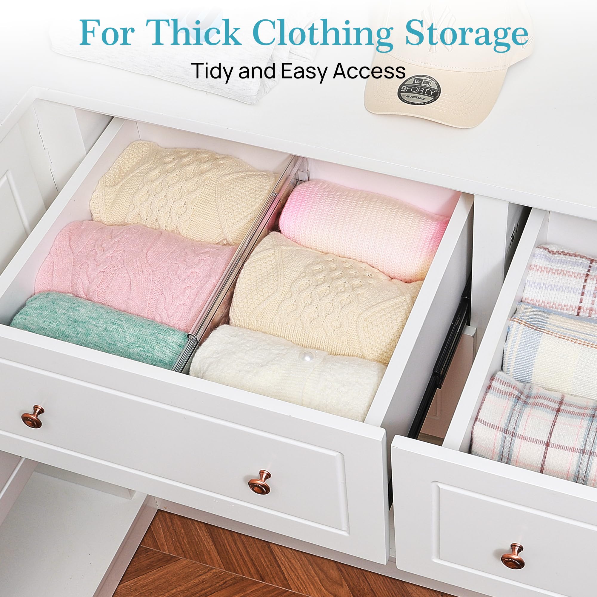 Vtopmart divider with silicone buffer protects drawer interiors