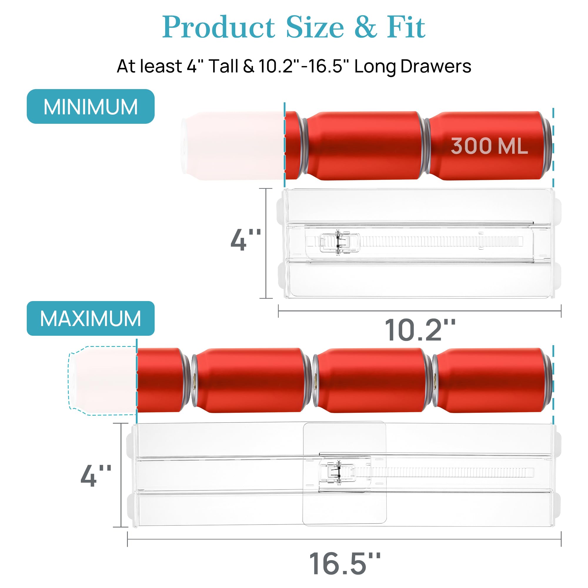 Vtopmart slim-profile dividers save space with a 0.6 inch thickness.