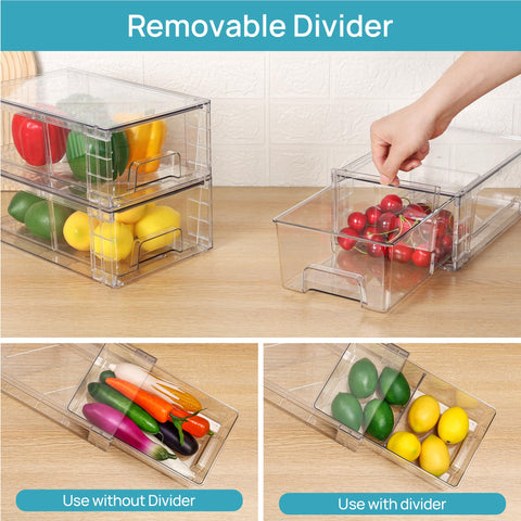 Vtopmart easy-to-clean organizer bins ideal for office, pantry, and cabinets.