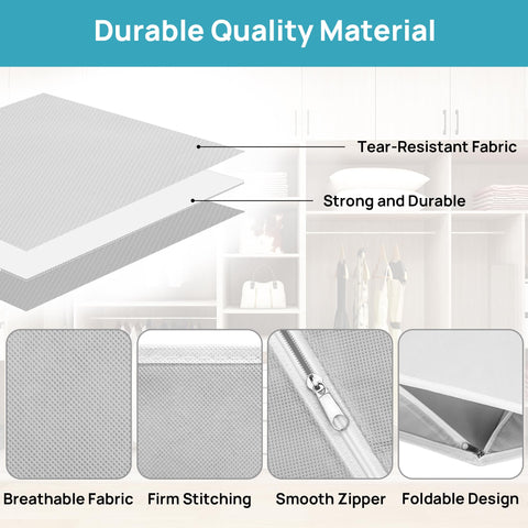 Vtopmart durable breathable fabric bins withstand daily use