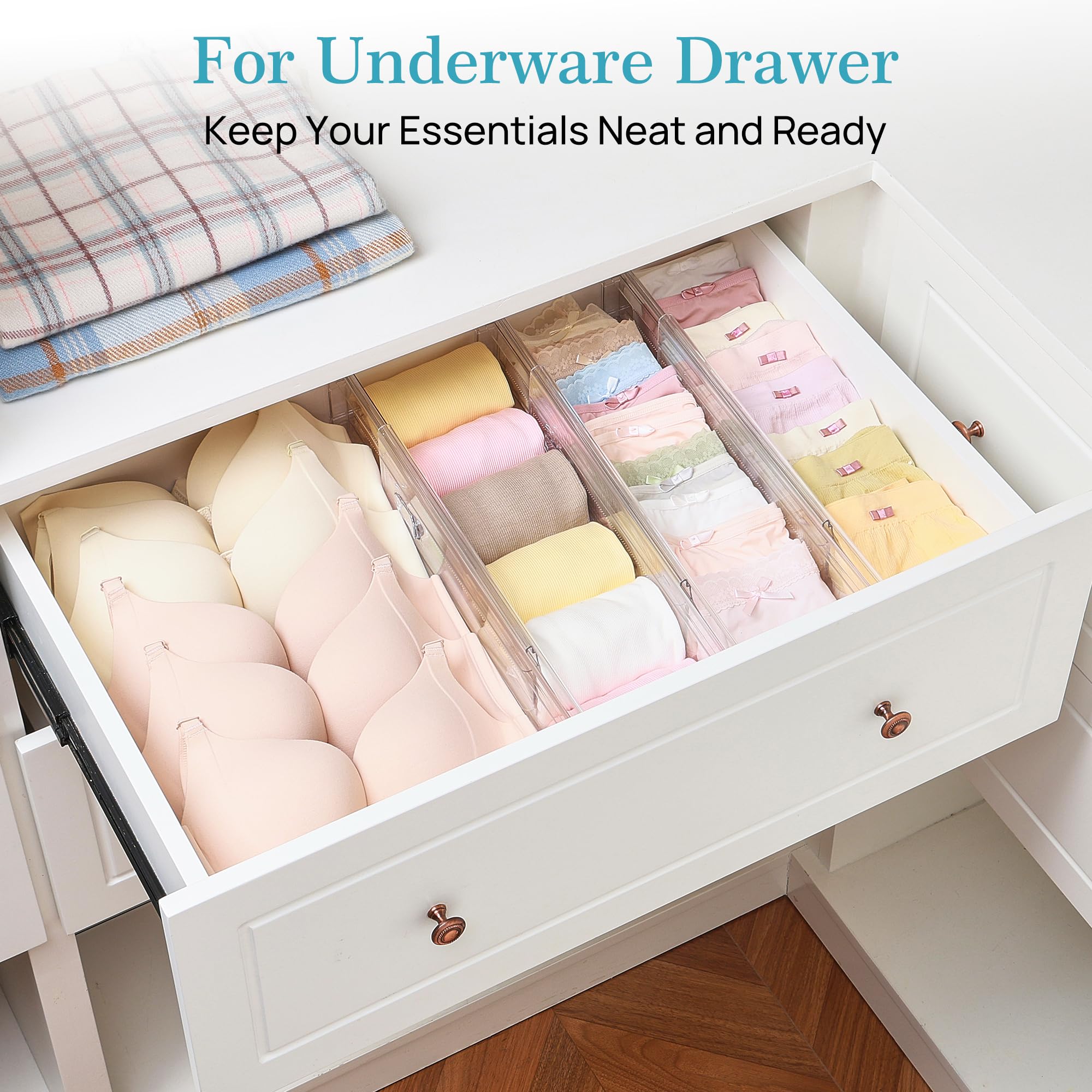 Vtopmart durable material drawer divider ensures lasting organization in busy spaces.