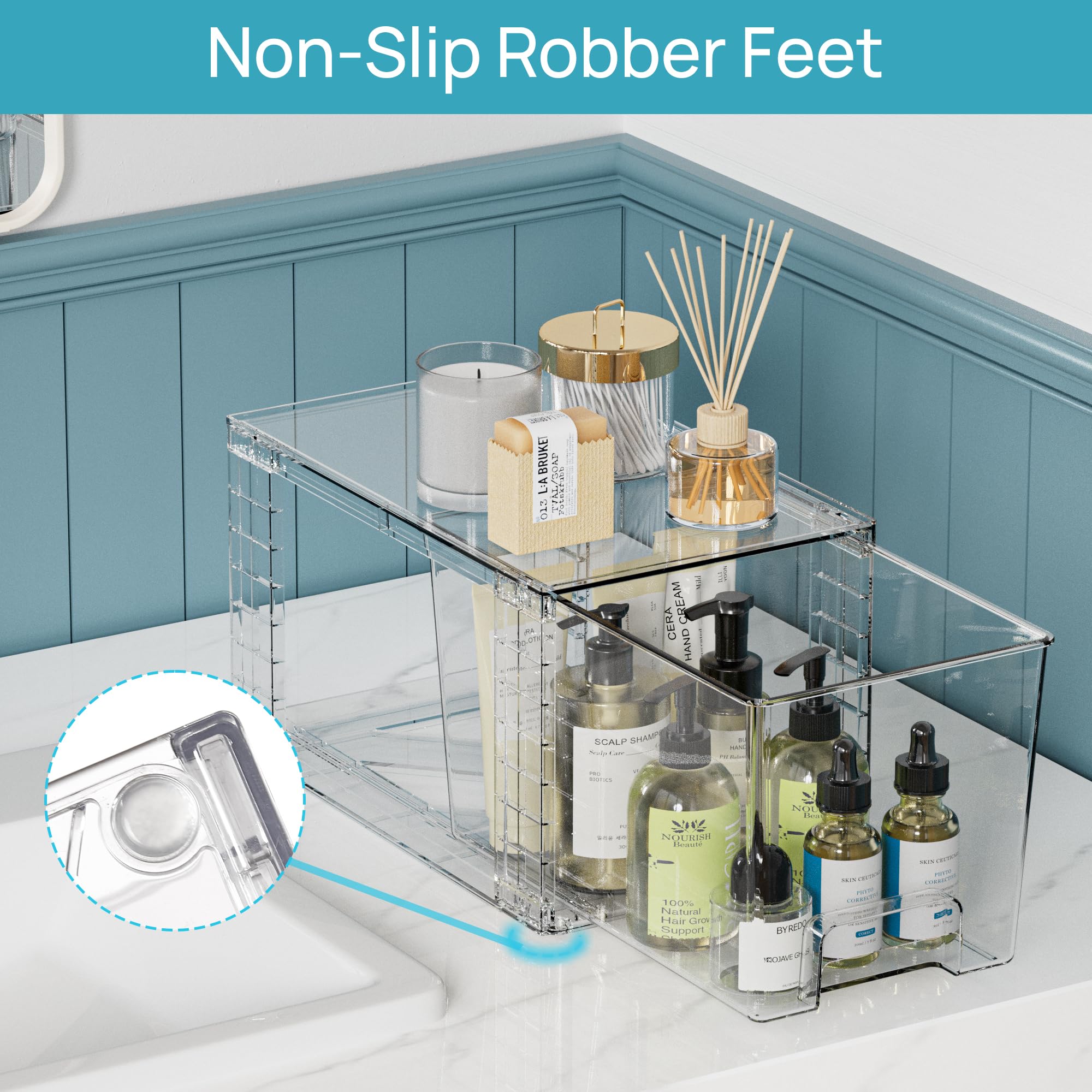 Vtopmart acrylic is dustproof and waterproof for clean storage.