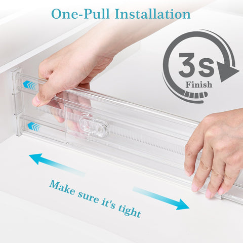 Vtopmart easy-install drawer dividers lock securely and prevent bounce