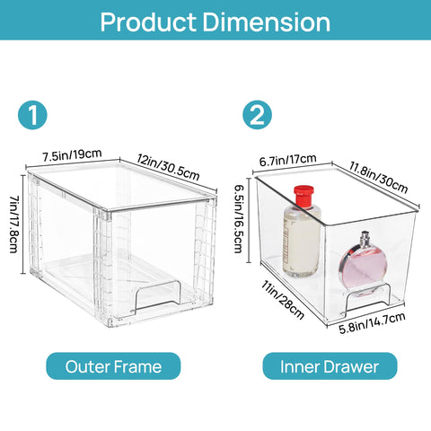Vtopmart kitchen storage drawers in a cabinet for daily essentials