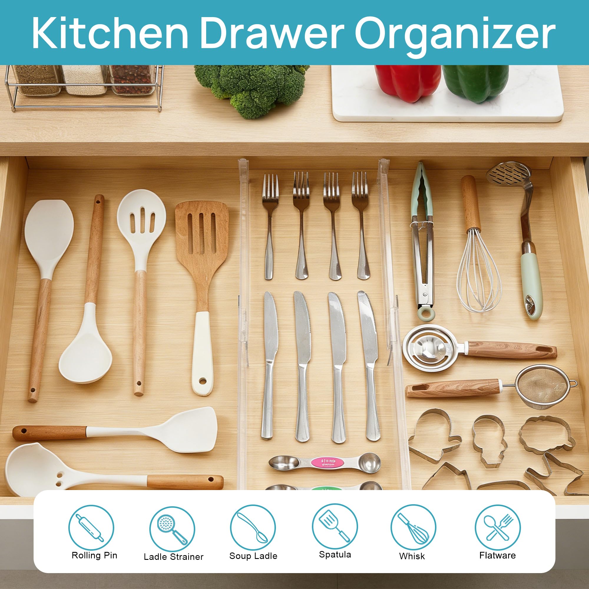 Vtopmart multipurpose drawer storage for underwear and clothing organization.