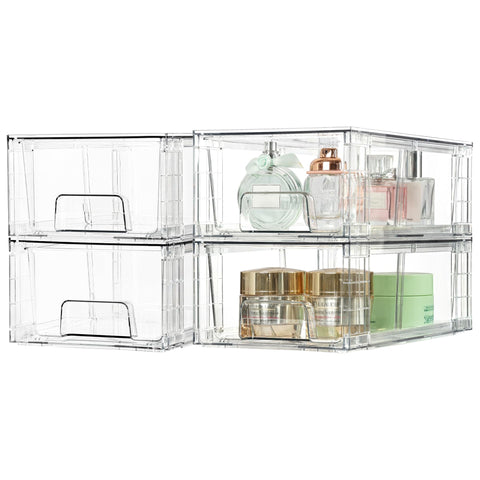 Vtopmart pantry storage drawers clear to classify snacks and staples.