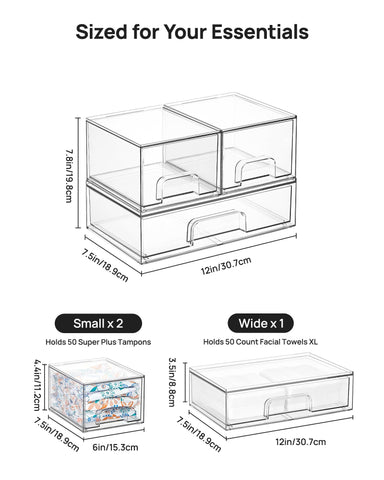 Vtopmart drawers with pull-out handles offer easy access and organized storage