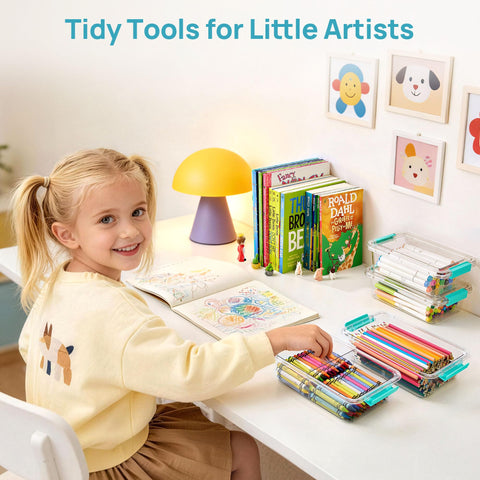 Vtopmart removable divider box ideal for school or craft room storage.