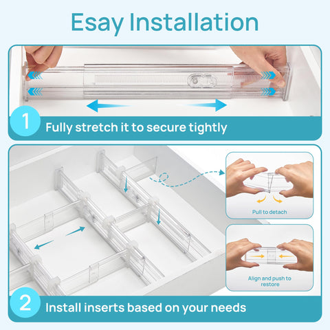 Vtopmart silicone buffered sides protect drawers from scratches.