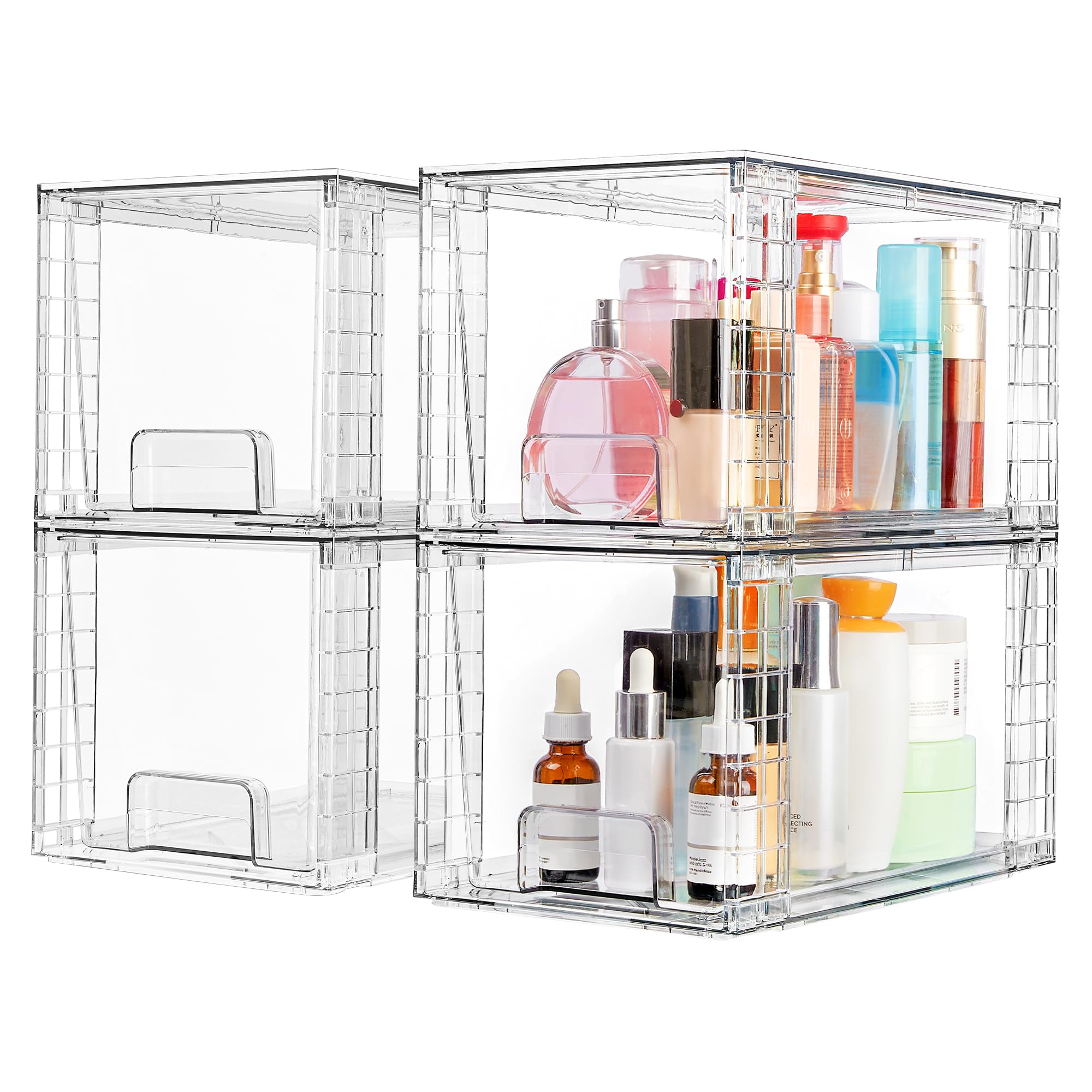 Vtopmart stackable drawer top view showing space-saving design