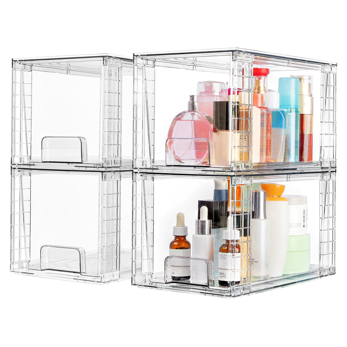 Vtopmart stackable drawer top view showing space-saving design