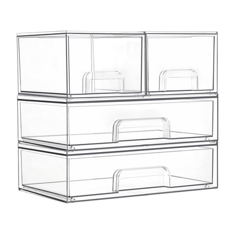 Vtopmart stackable drawers top view for vanity storage