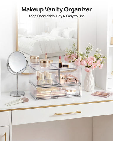 Vtopmart pantry organization with clear drawer bins
