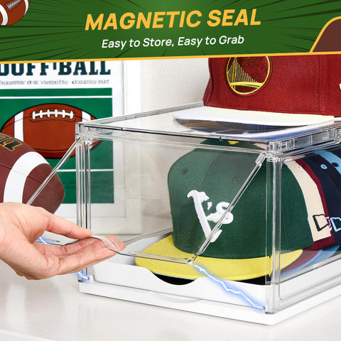 Vtopmart stackable hat case saves space and reduces closet clutter.