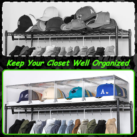 Vtopmart table-top hat storage doubles as a chic display piece.