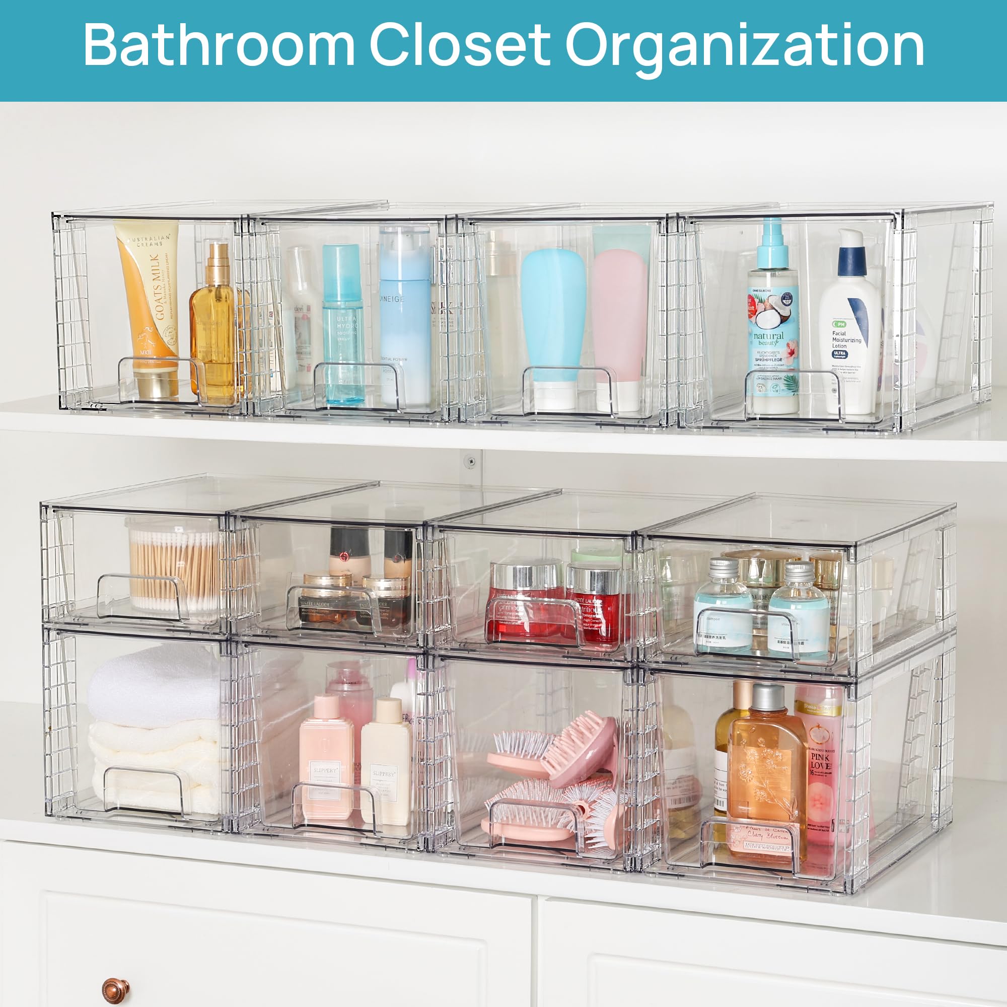 Vtopmart translucent pantry bin for snacks and small items
