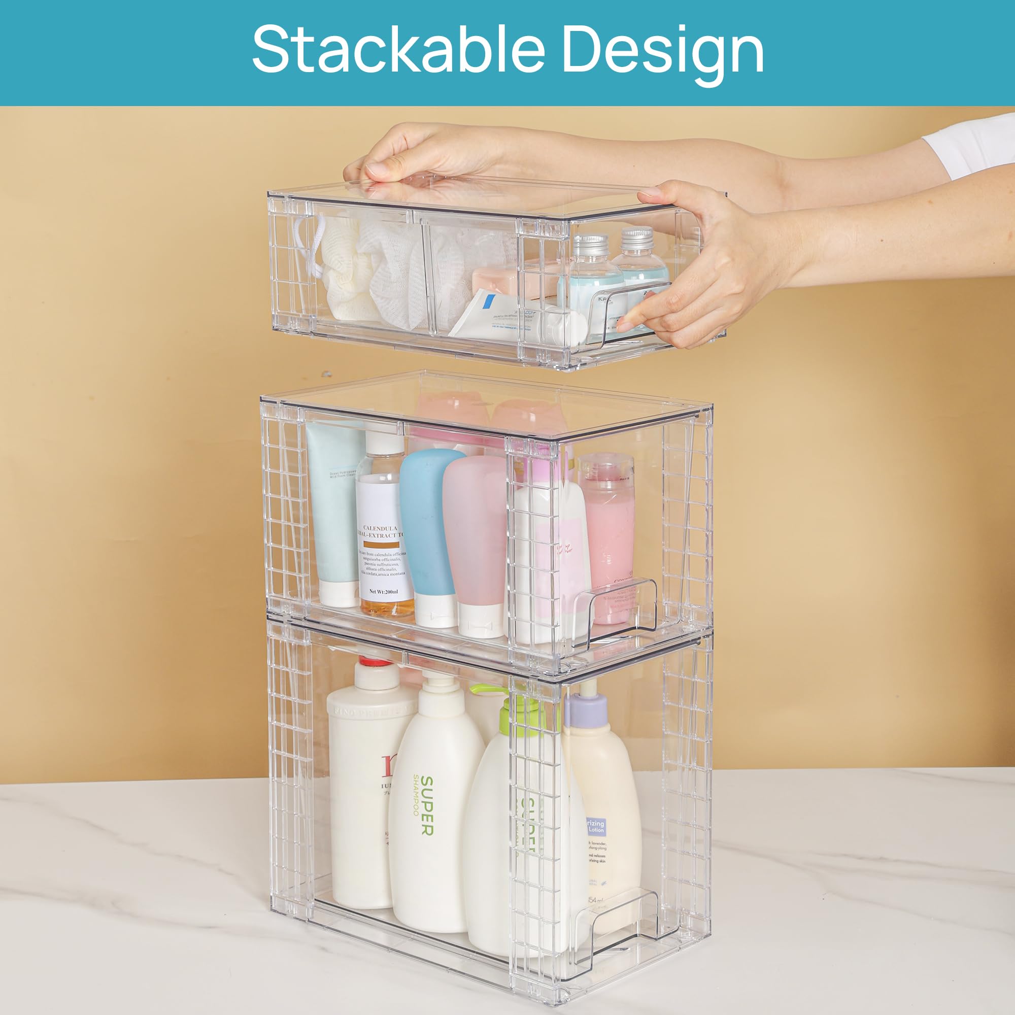 Vtopmart transparent design makes contents easy to spot.