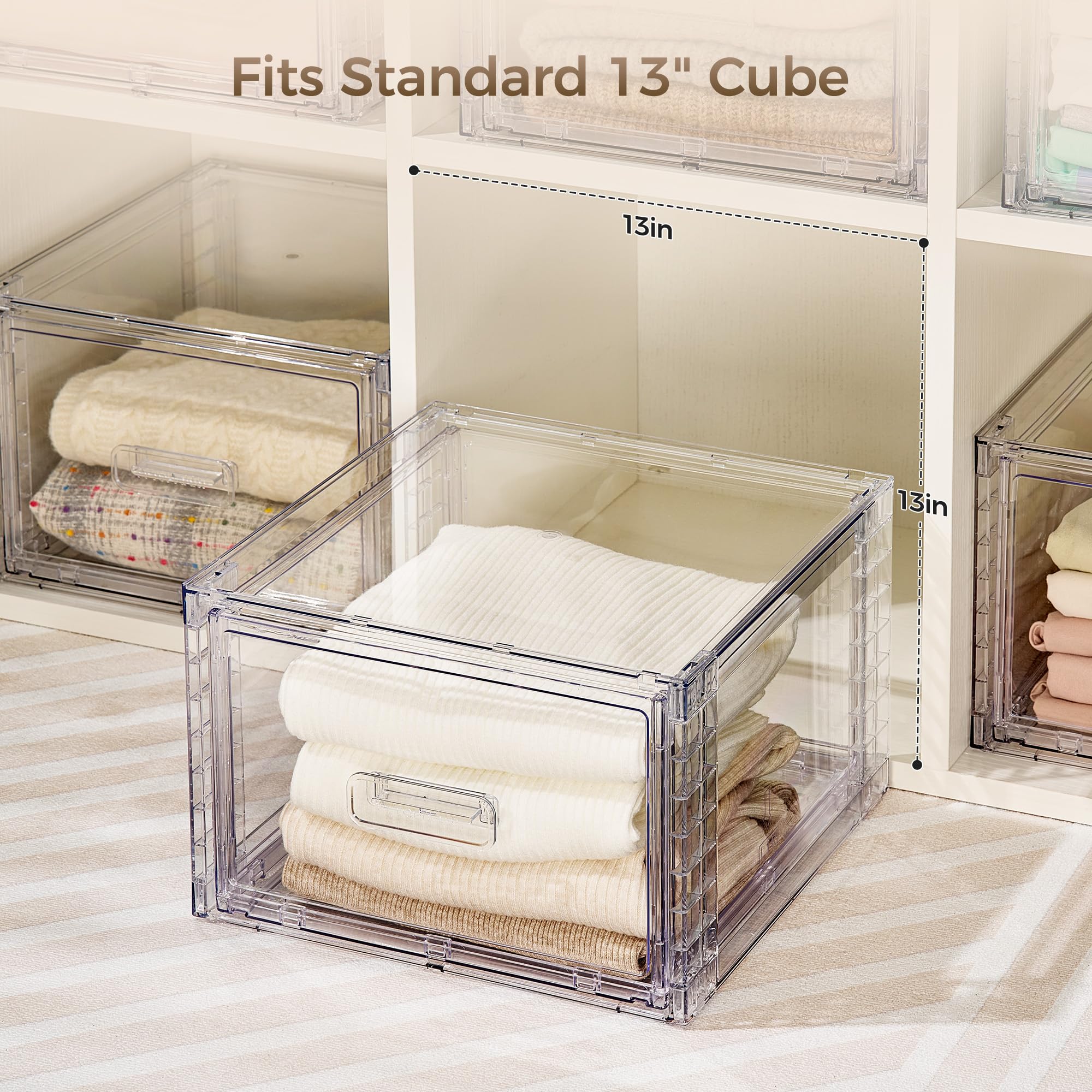 Vtopmart under-sink organization using clear drawers for space efficiency.