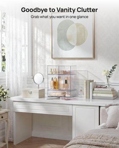 Vanity makeup storage using Vtopmart drawers