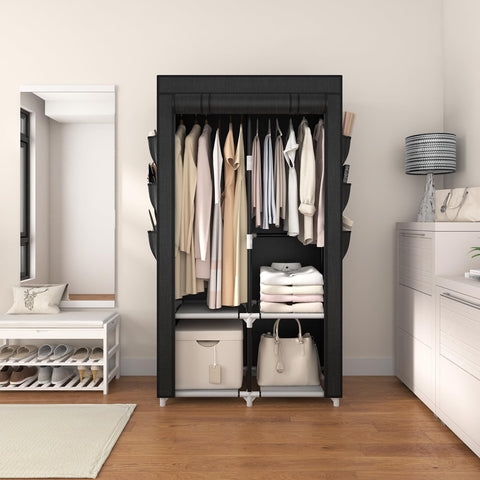 VTRIN portable closet sturdy-frame shows durable metal construction for long-term use.