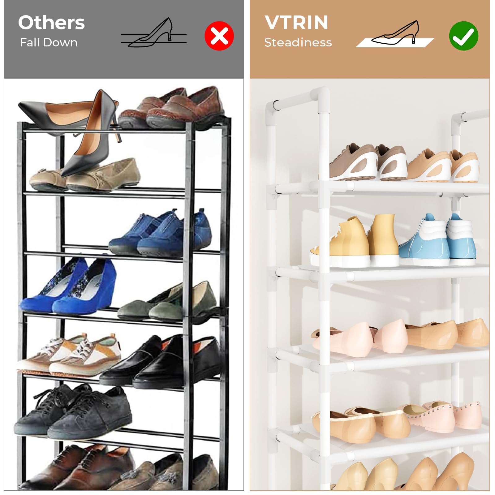 VTRIN easy assembly with no tools required for quick setup.