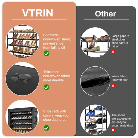 VTRIN free-standing shoe rack in an entryway setting