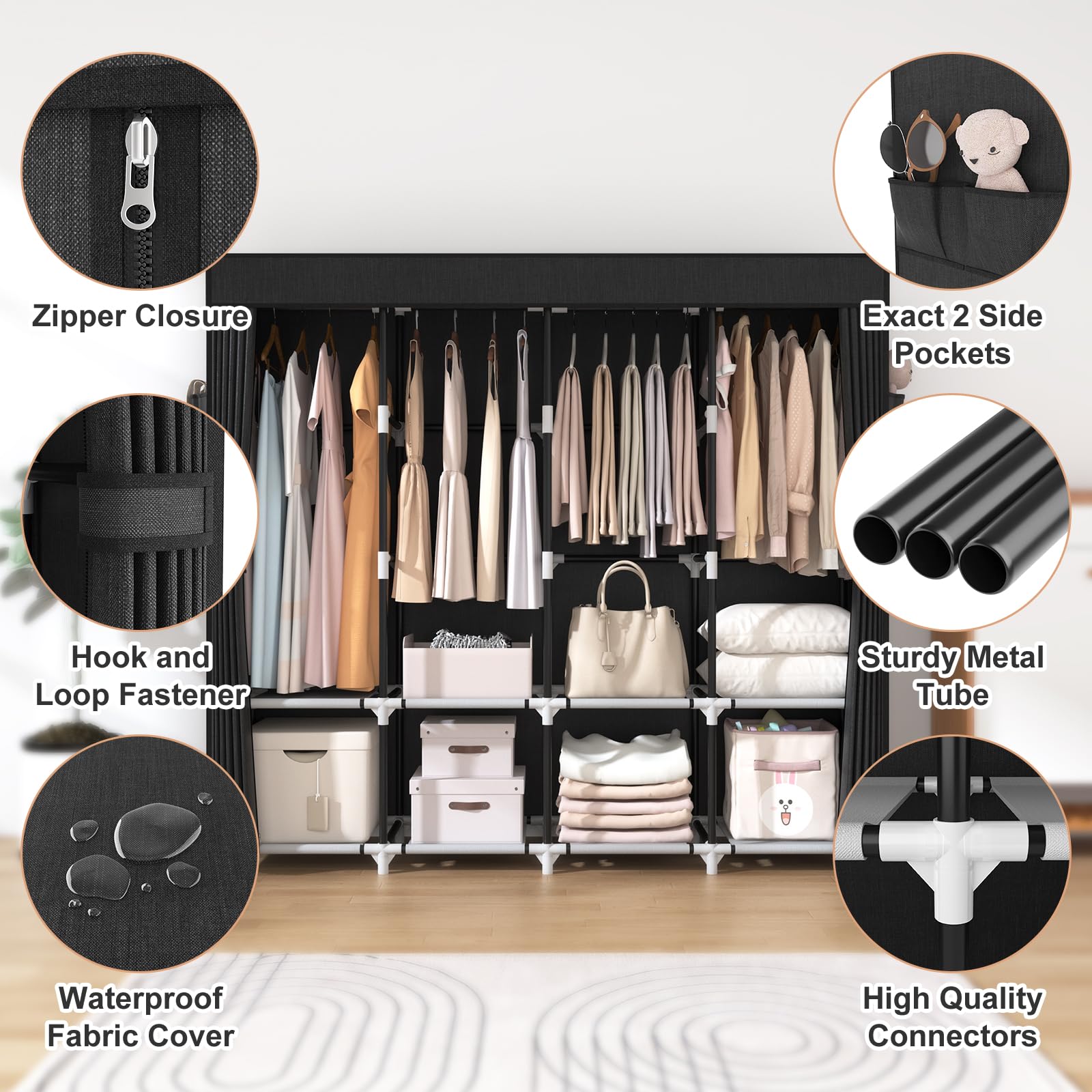 VTRIN dust cover keeps clothes clean and breathable.