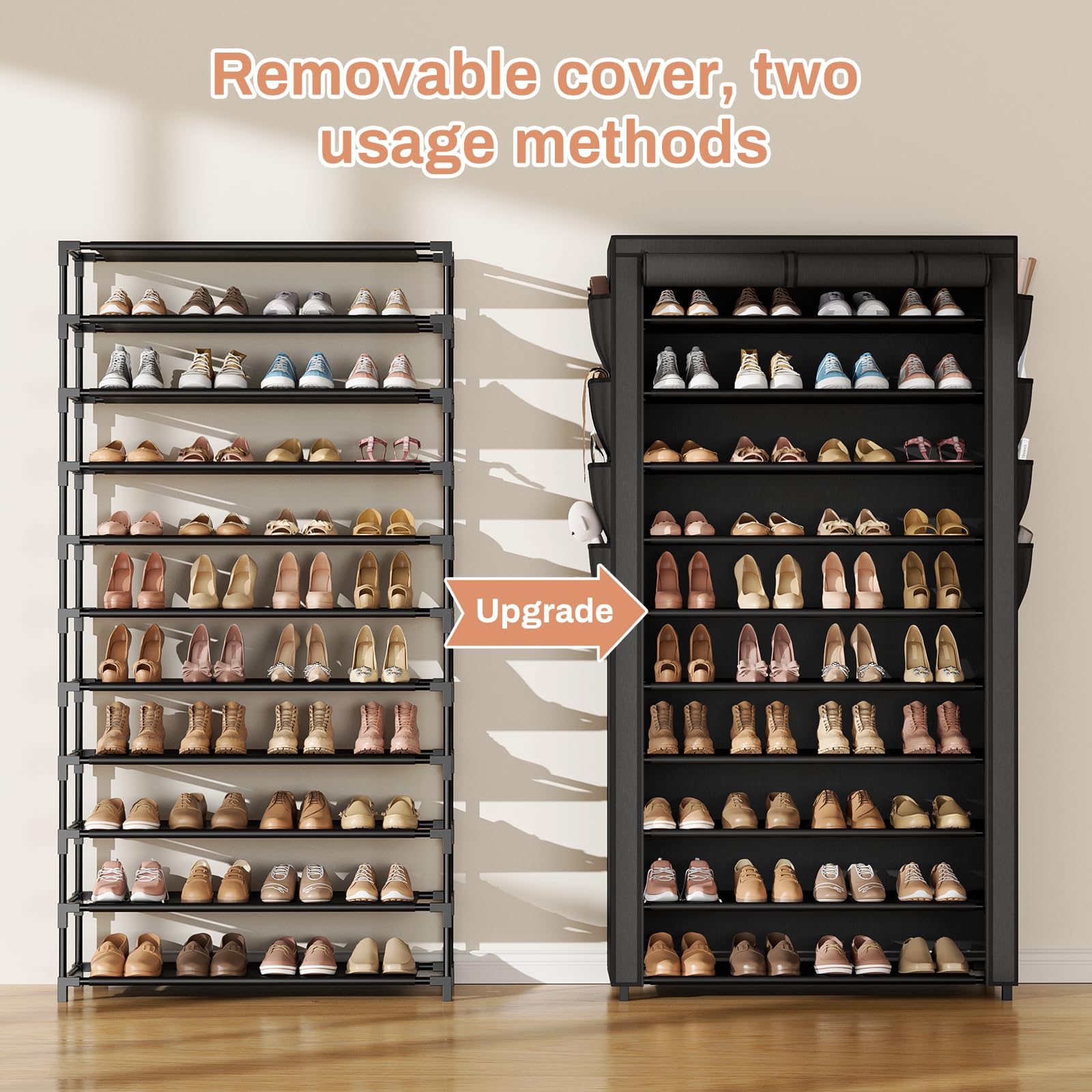 VTRIN sturdy metal frame supporting multiple pairs of shoes