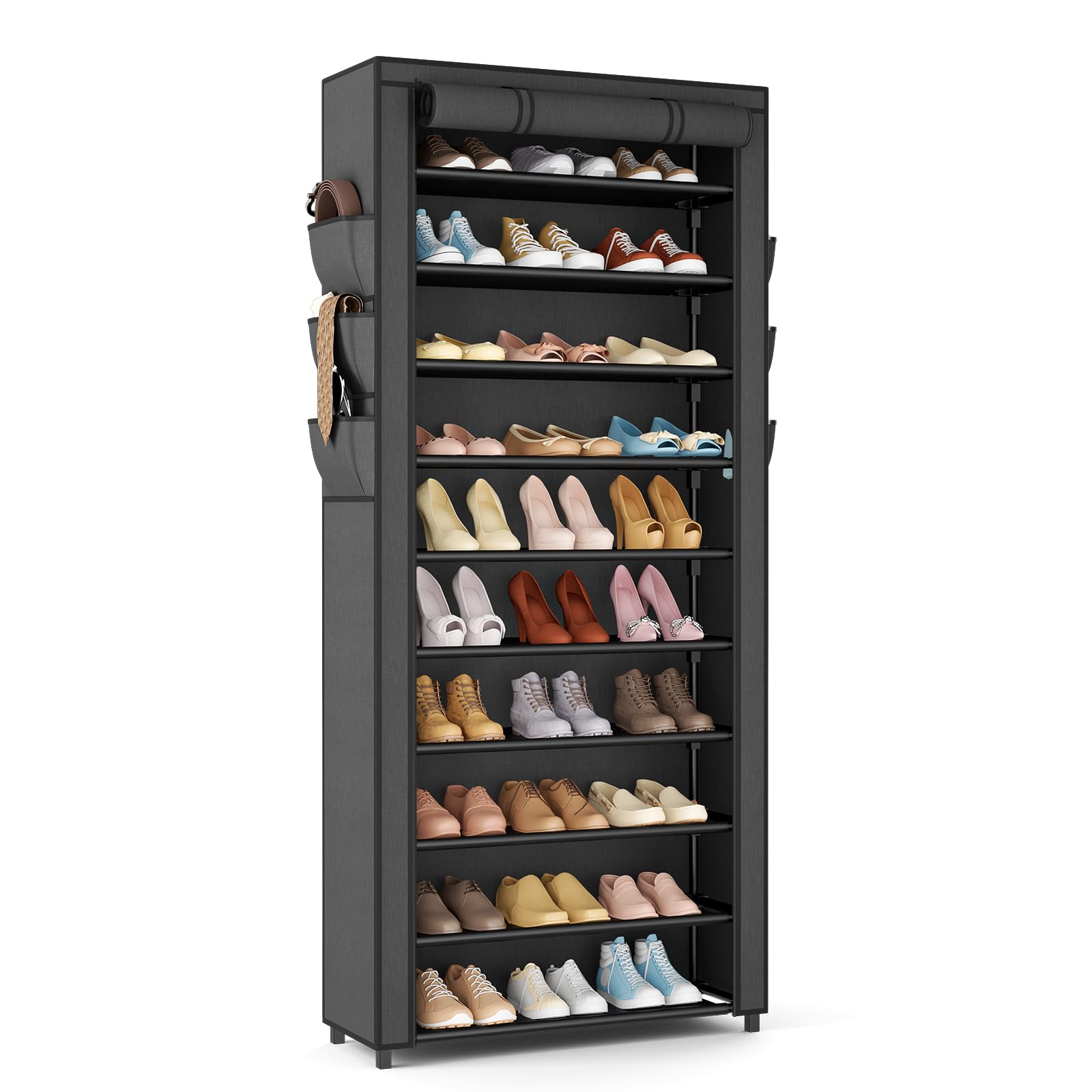 VTRIN vertical narrow shoe rack assembly for easy setup