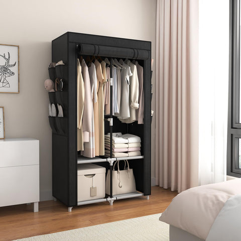 VTRIN wardrobe-full-setup demonstrates easy, tool-free assembly.