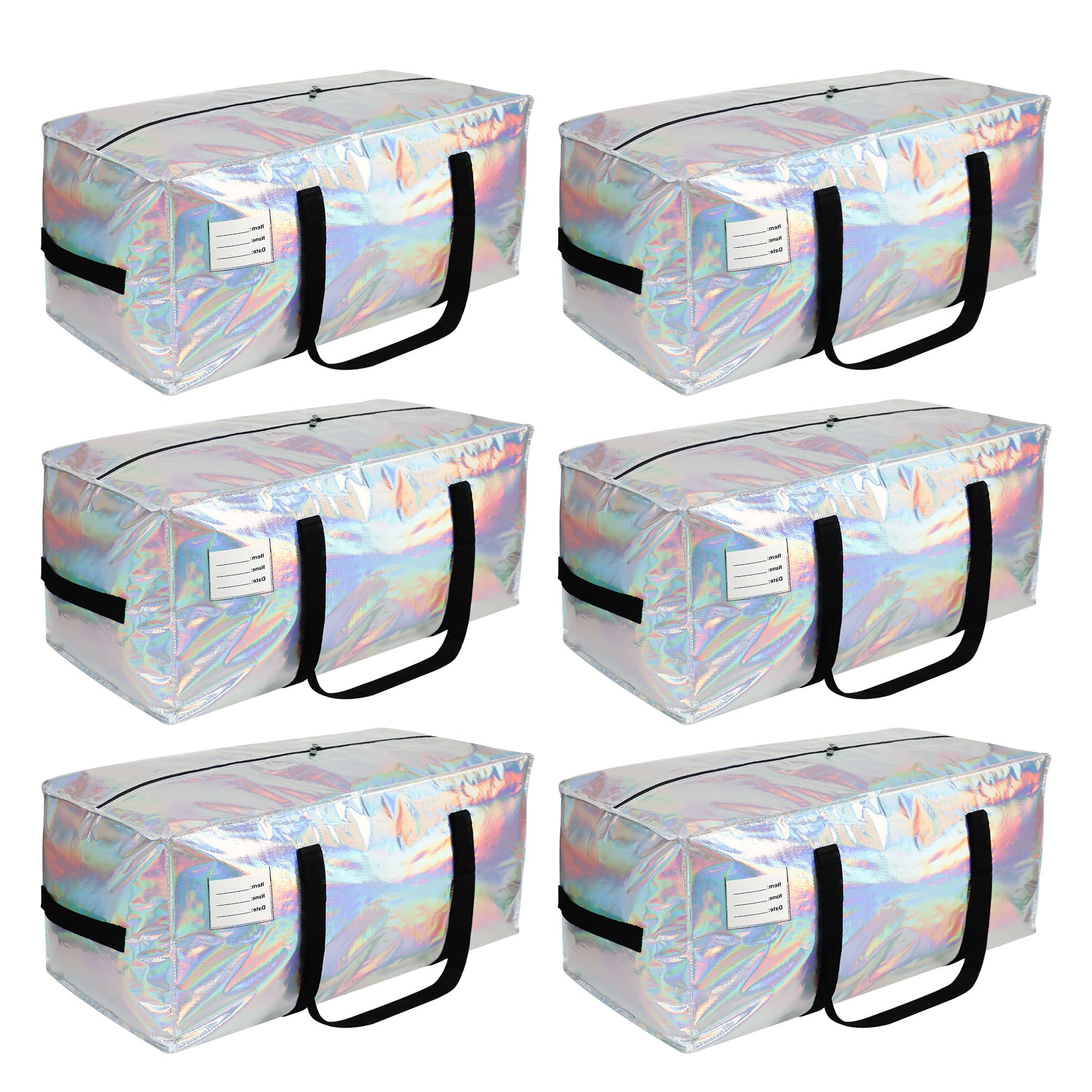 VTSVTS iridescent large moving bag open wide for easy packing and quick access.