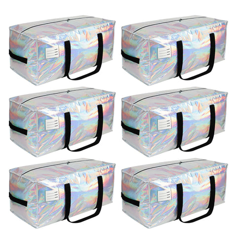 VTSVTS iridescent large moving bag open wide for easy packing and quick access.