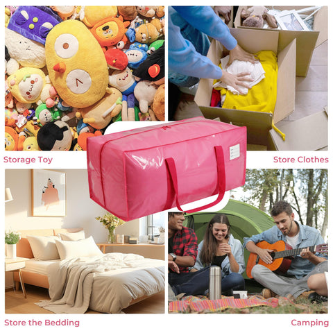 VTSVTS pink storage tote supports organized home moving.